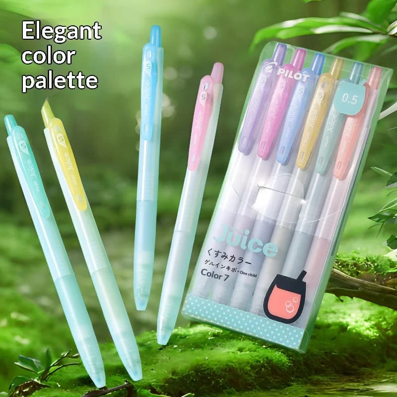 Japan PILOT LJU-15 Juice Gel Pen 0.5mm Limited Edition Classic Elegant Color Retractable Pen for Student Note Drawing Stationery