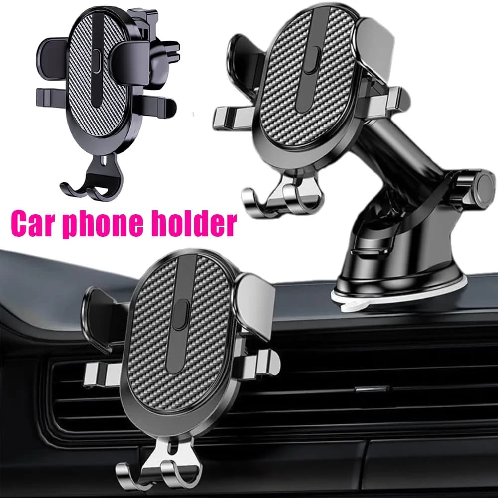 Supporto per telefono per auto Ventosa a doppio scopo e supporto per bocchetta dell'aria Base in silicone autobloccante compatibile con prese d'aria per auto 1 pz