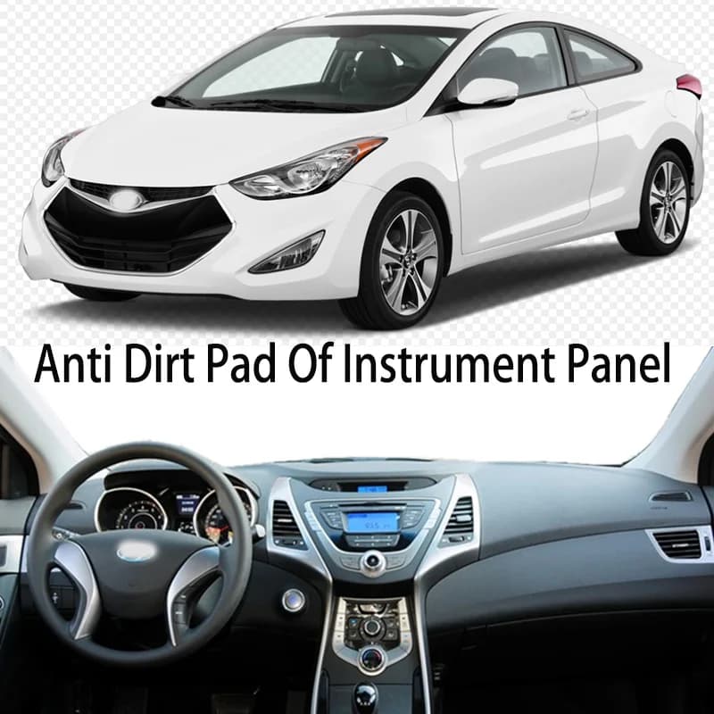 Protective Mat for Dashboard Hyundai Elantra 2011-2015, Insulating Cover for Instrument Panel, Solar Protection