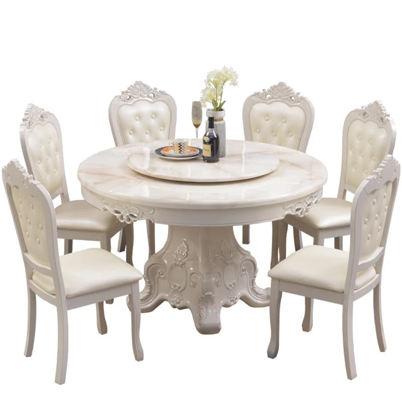 Tavolo da pranzo ad angolo di design moderno nordico Tavolo da pranzo rotondo Servizio Mesas De Comedor Mobili per soggiorno Tavolo da pranzo da gioco per studio
