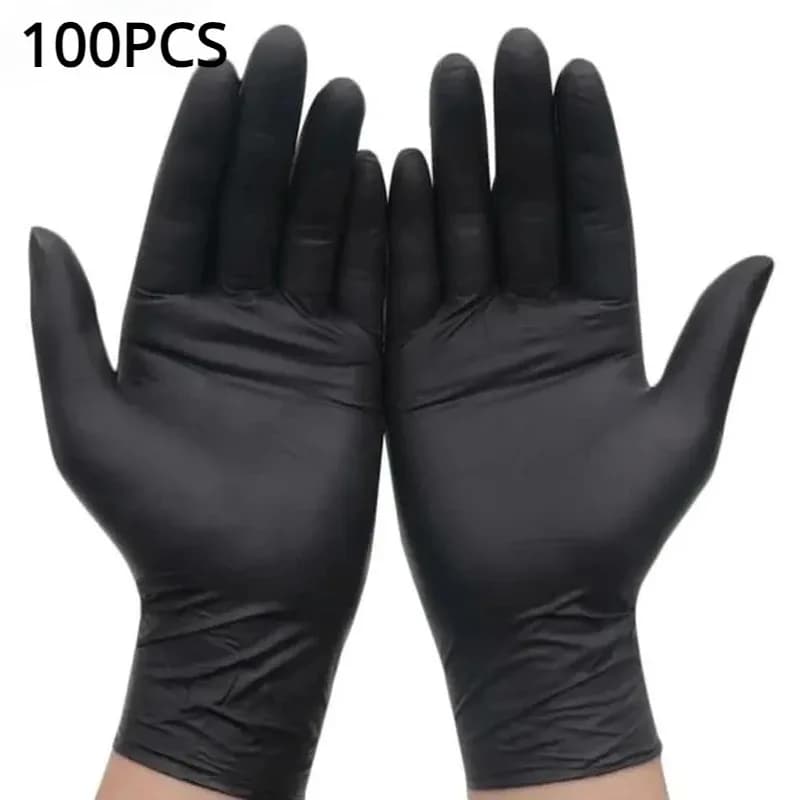 100/50/20PCS Guanti monouso in nitrile nero per la pulizia della casa Strumenti di sicurezza sul lavoro Guanti da giardinaggio Utensili da cucina da cucina