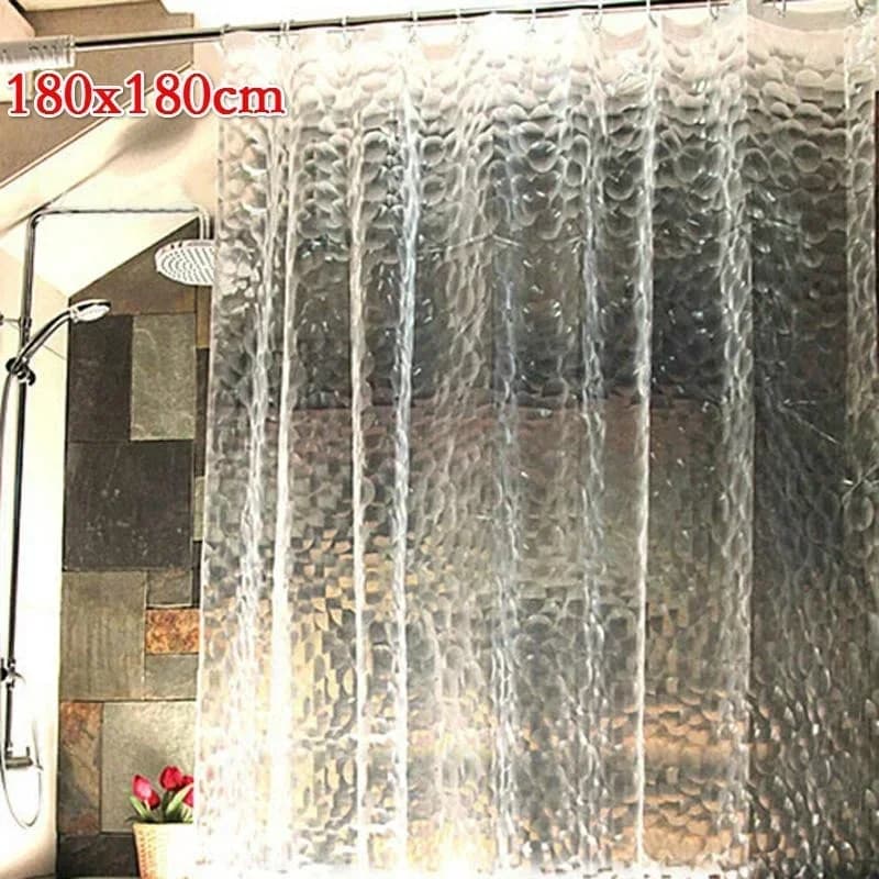1 pz 180x180 cm 3D bagno vasca da bagno tenda da doccia tenda trasparente più spessa impermeabile