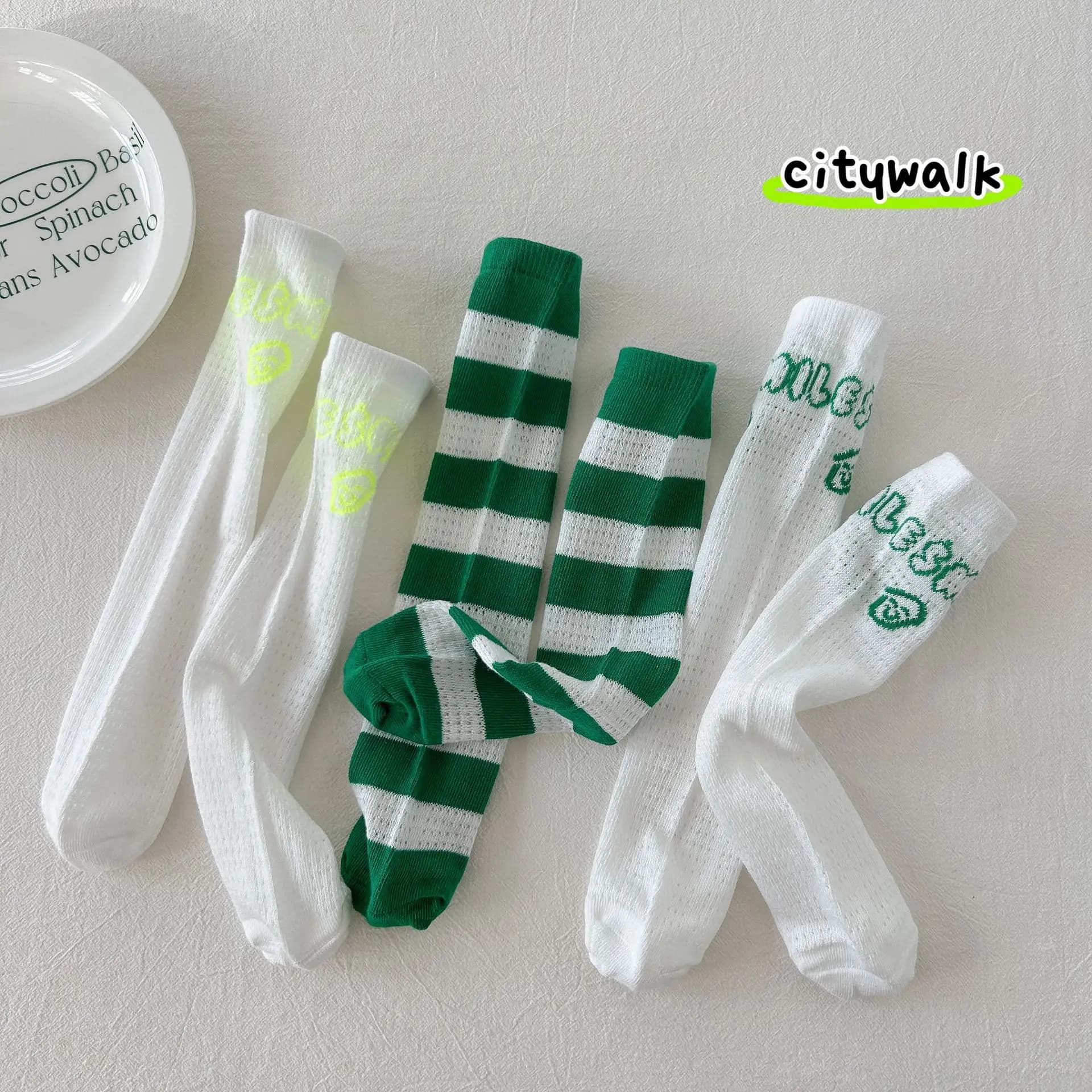 2026 Spring summer kids socks for boys girls mesh stockings Korean students striped calf socks cotton socks knee high socks