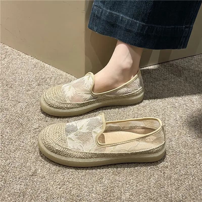 2026 New Women Summer Fisherman Shoes Slip on Lazy Comfortable Casual Maternity Soft Sole Old Beijing Cloth Loafers