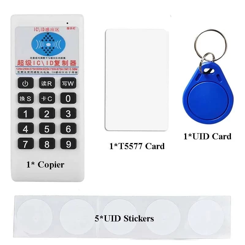 RFID 125khz ID 13.56mhz IC Copier Writer Duplicator Cloner NFC IC Card Reader for EM4305 T5577 CUID UID Changeable Tag Keyfobs