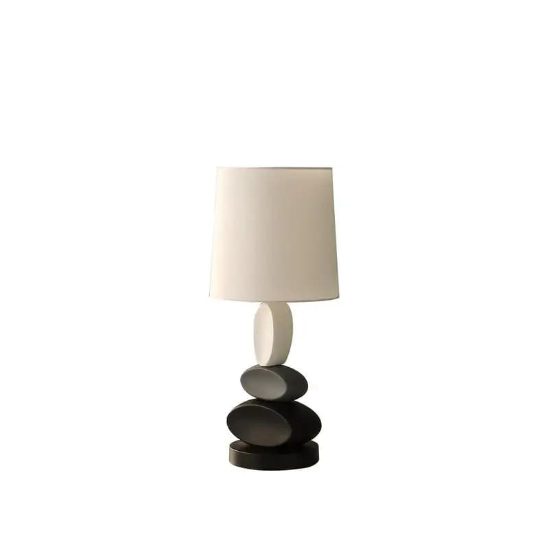 Metal table lamp with 19 inch ribbed modern tablet - Elegant design for home decoration