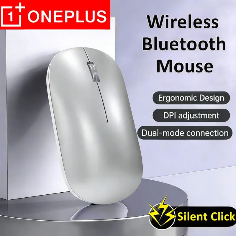 Mouse Wireless OnePlus Bluetooth 2.4G Dual-mode Ricaricabile USB-C Silenzioso Ergonomico Portatile per Laptop Ufficio Gaming Universale