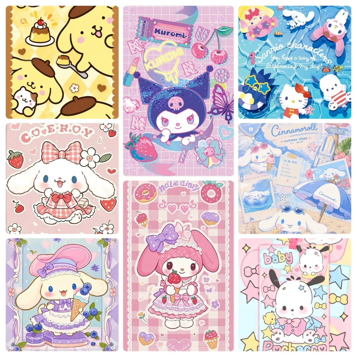 Acrylic Paint By Numbers Sanrio Kuromi Painting By Numbers on Canvas Coloring By Number for Adults Paint Digital Art
