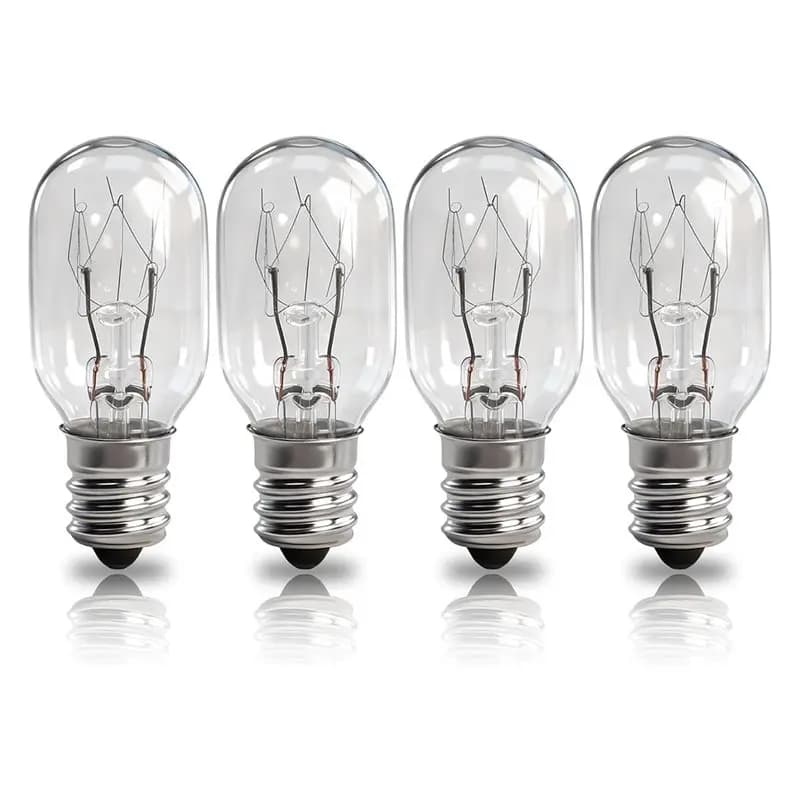 E12 Base 20W 120V Sewing Machine Light Bulbs 4-Pack For Brother, Janome, Babylock