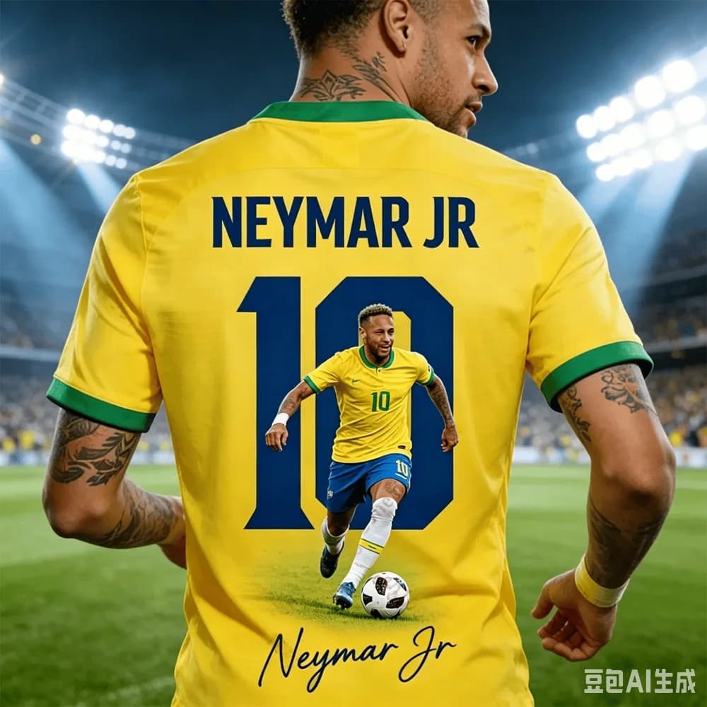The Popular Neymar Summer 3D Printed Family Outfit Football Jersey T-shirt Is Suitable for Both Daily and Outdoor Wear.
