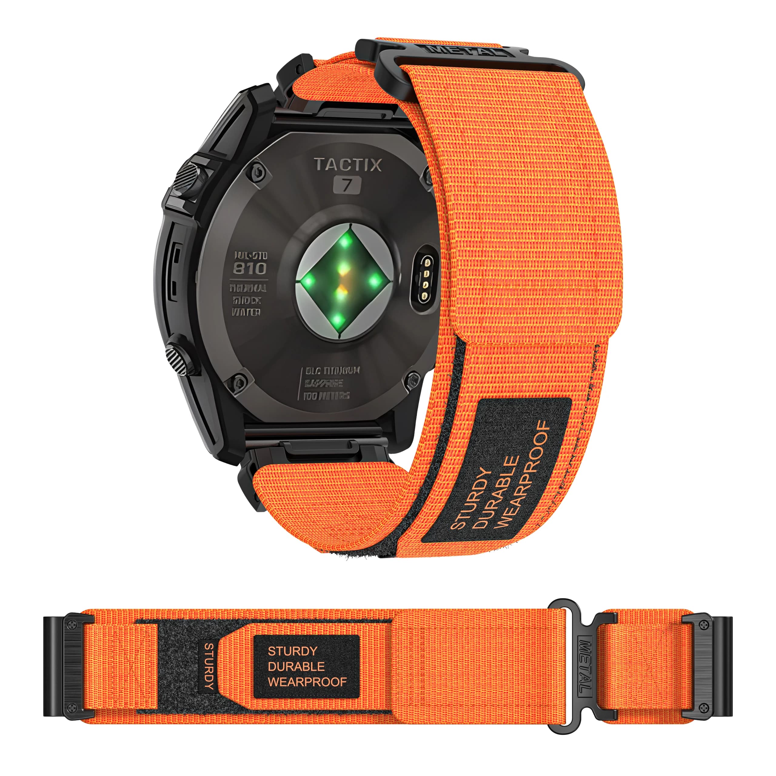 Cinturino per orologio in nylon velcro QuickFit 20mm 22mm 26mm per Garmin Fenix 8 E, Fenix 7/7X/6/6X Pro, Epix 2 Pro, Forerunner 955 965