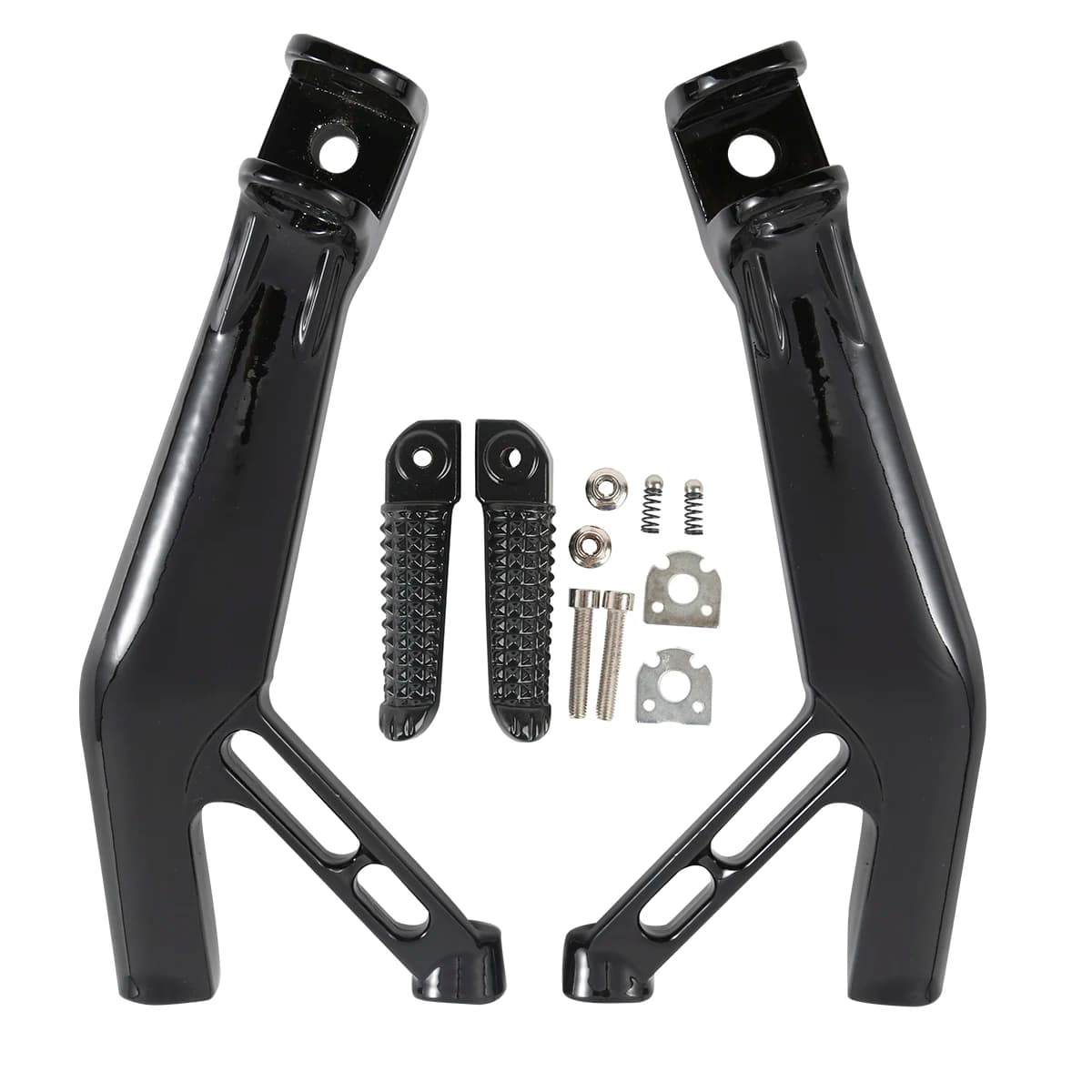 Moto Passeggero Posteriore Pedane Staffa Per Yamaha YZF R1 R1S R1M 2015-2024/YZF R7 2022-2024/YZF R6 2017-2025 Argento/Nero