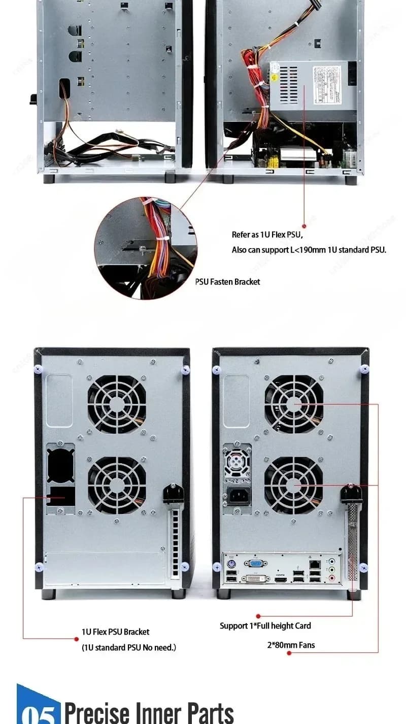Hotsawp 8 Bays-ITX NAS Storage Chassis With Safe Lockable Front Door NAS08A