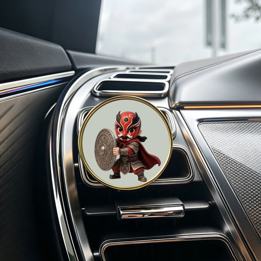 High-End Car Air Freshener Cute Face Changing Opera Mask AC Vent Clip Elegant Car Interior Ornament Persistent Scent