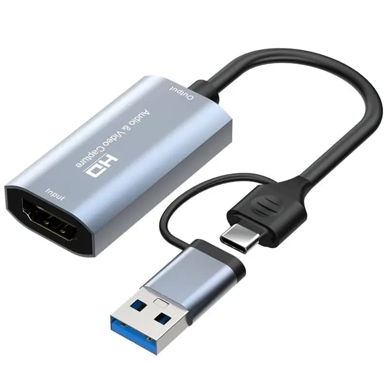 ABDE-4K -Compatible To Type-C+USB Video Capture Card Live Audio Video Capture Card