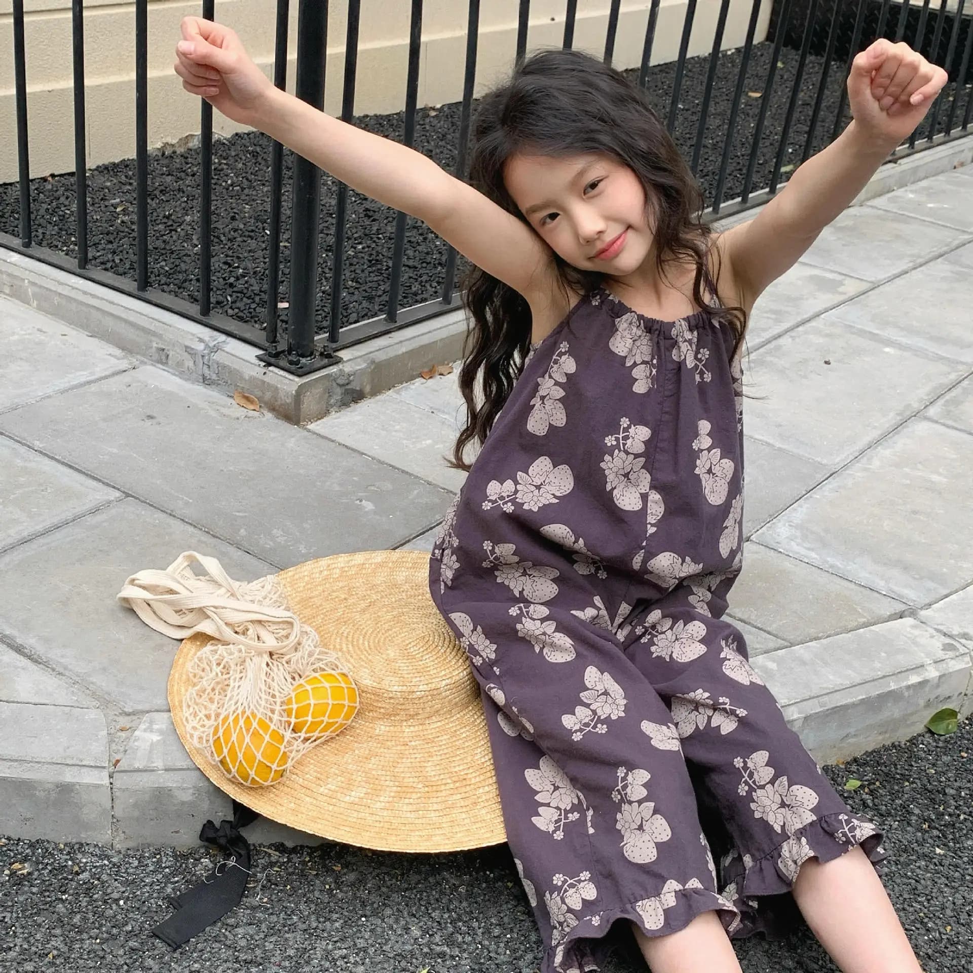 Pantaloni larghi per ragazze 1-6 anni Moda estiva Bambini Tute per ragazze Pantaloni a gamba larga per bambini Pantaloni casual per bambini Vestiti per ragazze