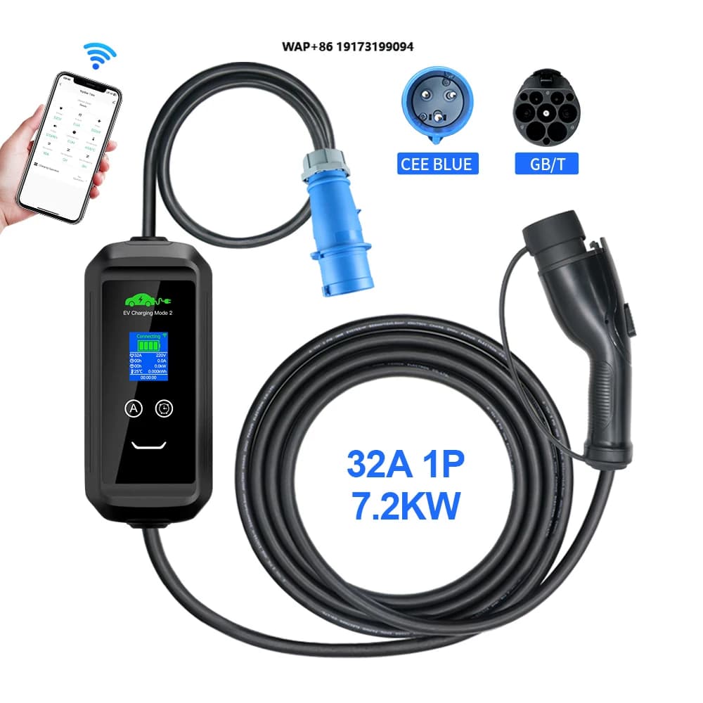 Custom U.S. AC Portable EV Charger with Spina J1772 16A IP67, EV Charging Column Type 1 for Chinese Auto