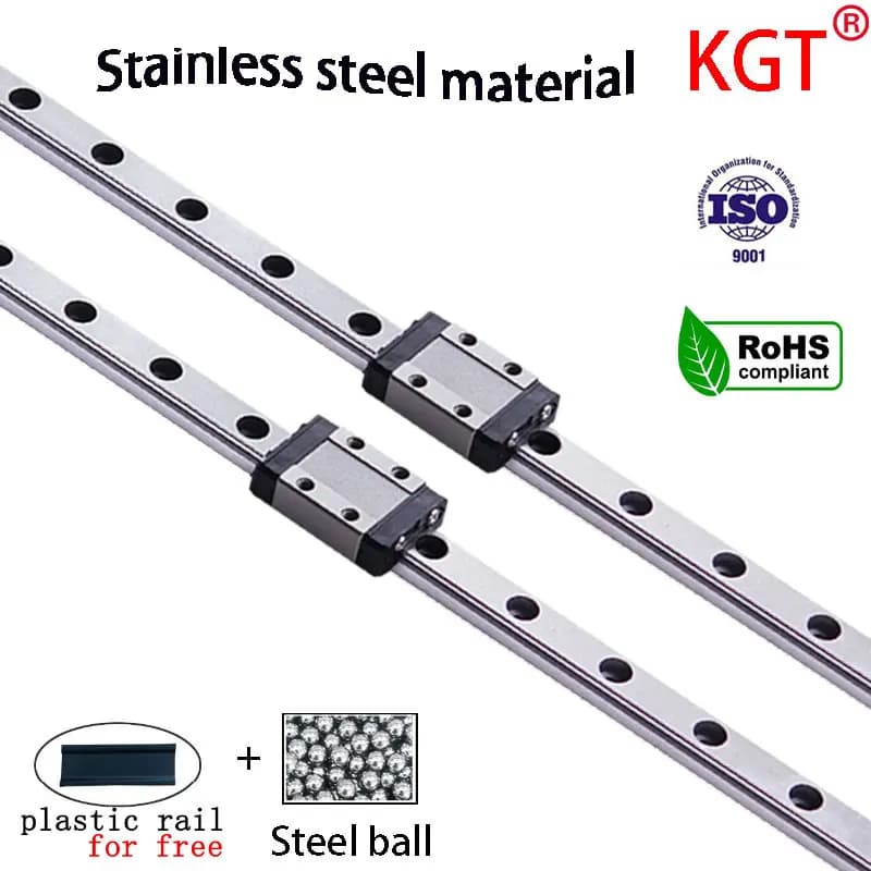 Guida lineare in acciaio inossidabile MGN7 MGN12 MGN15 MGN9 Blocco da 30 mm a 1000 mm Carrello ferroviario Parte stampante 3D CNC Cuscinetti in miniatura