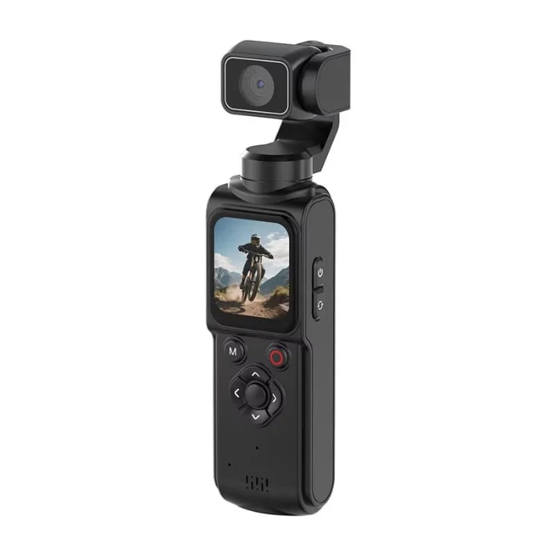 4K Pocket Gimbal Camera Handheld Stabilized Camcorder 75MP 330° Auto-Tracking Rotation 1.7-inch Touchscreen for Vlogging