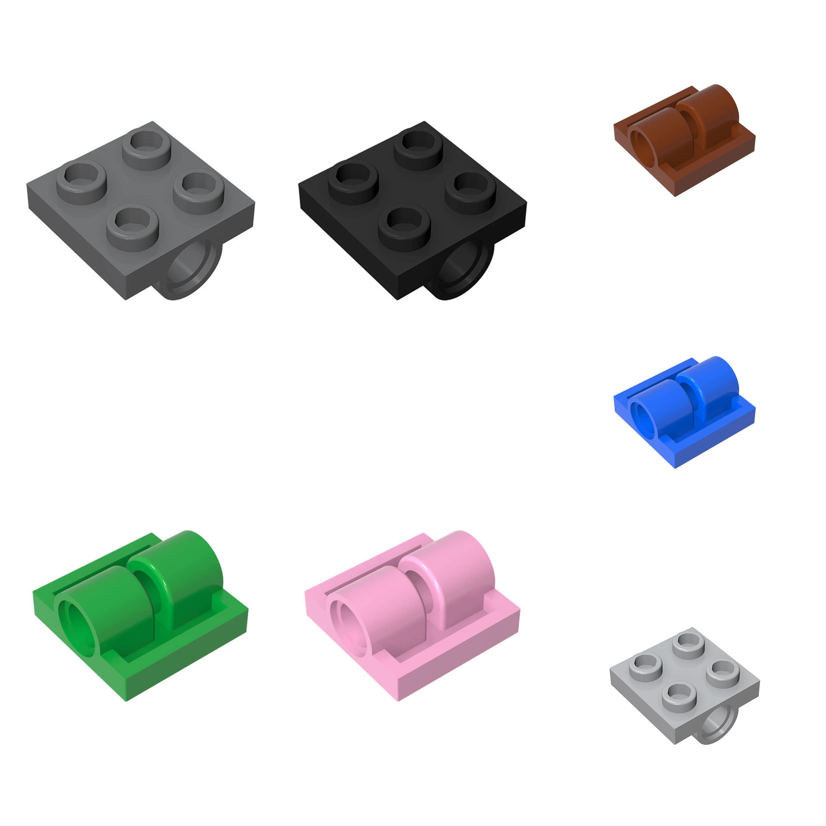 MOC 100PCS Puzzle Particle 2817 Modified 2x2 With Pin Holes Building Blocks Plate Bricks Toy Children Birthday Gift Dropshipping