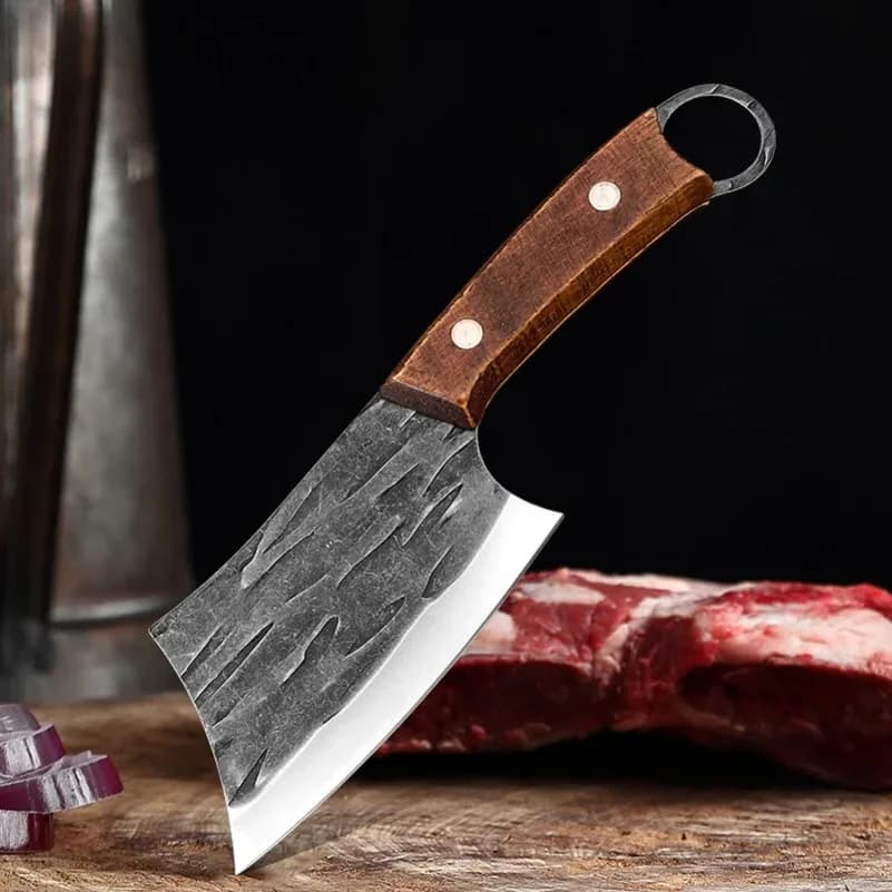 Mannaia Slicing knife Fish Meat Vegetables Bone Butcher knife Stainless steel wooden handle Kitchen knives Cooking knives for chef