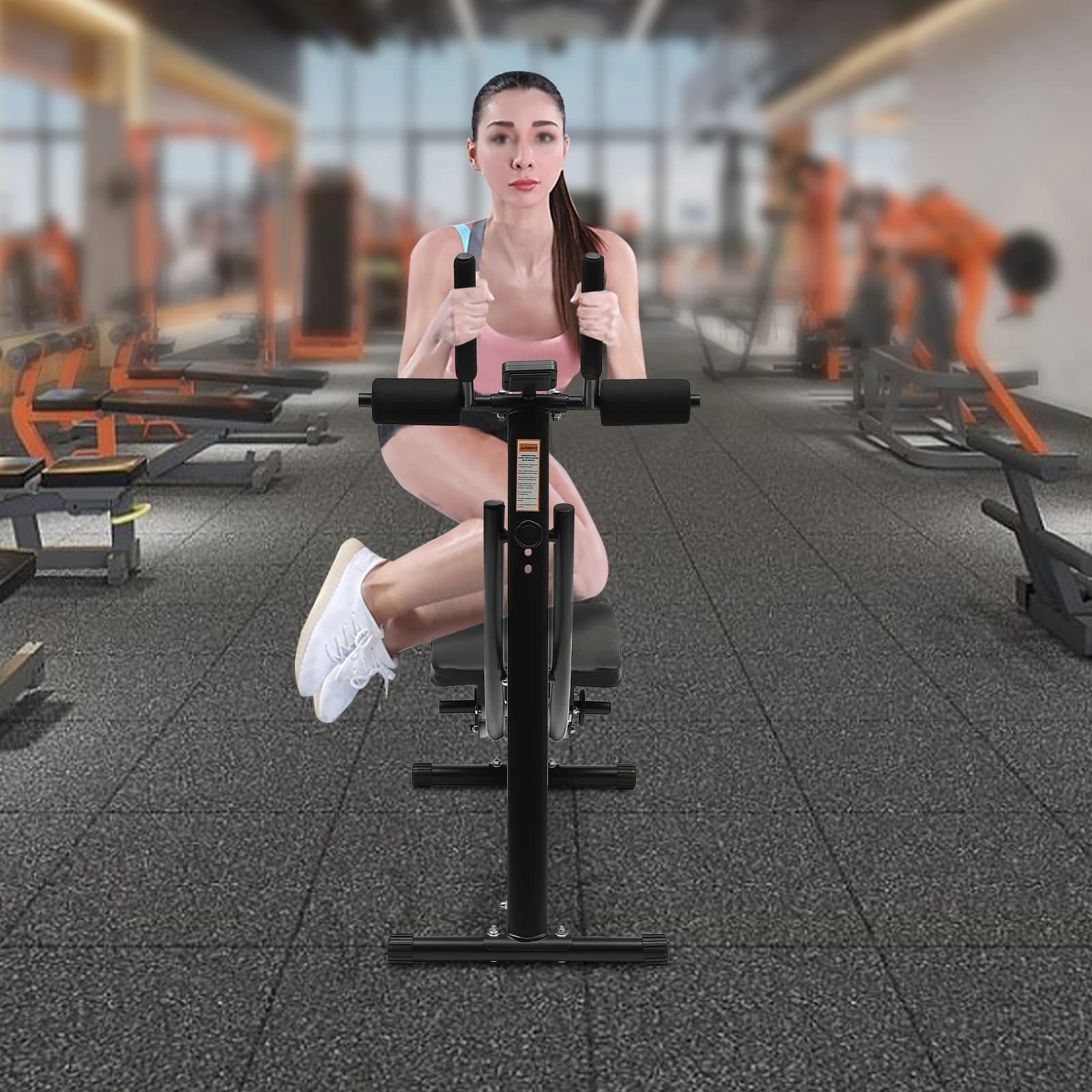 Central training with LED display, less stress on the back of the neck, silent roller design, folding abdominal exercise machine for home