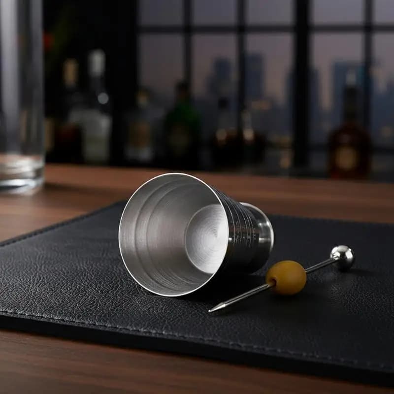 Shaker per Cocktail in Acciaio Inox, Bicchiere Dosatore da 75ml per Uso Domestico e Feste, Strumenti per Miscelare Bevande