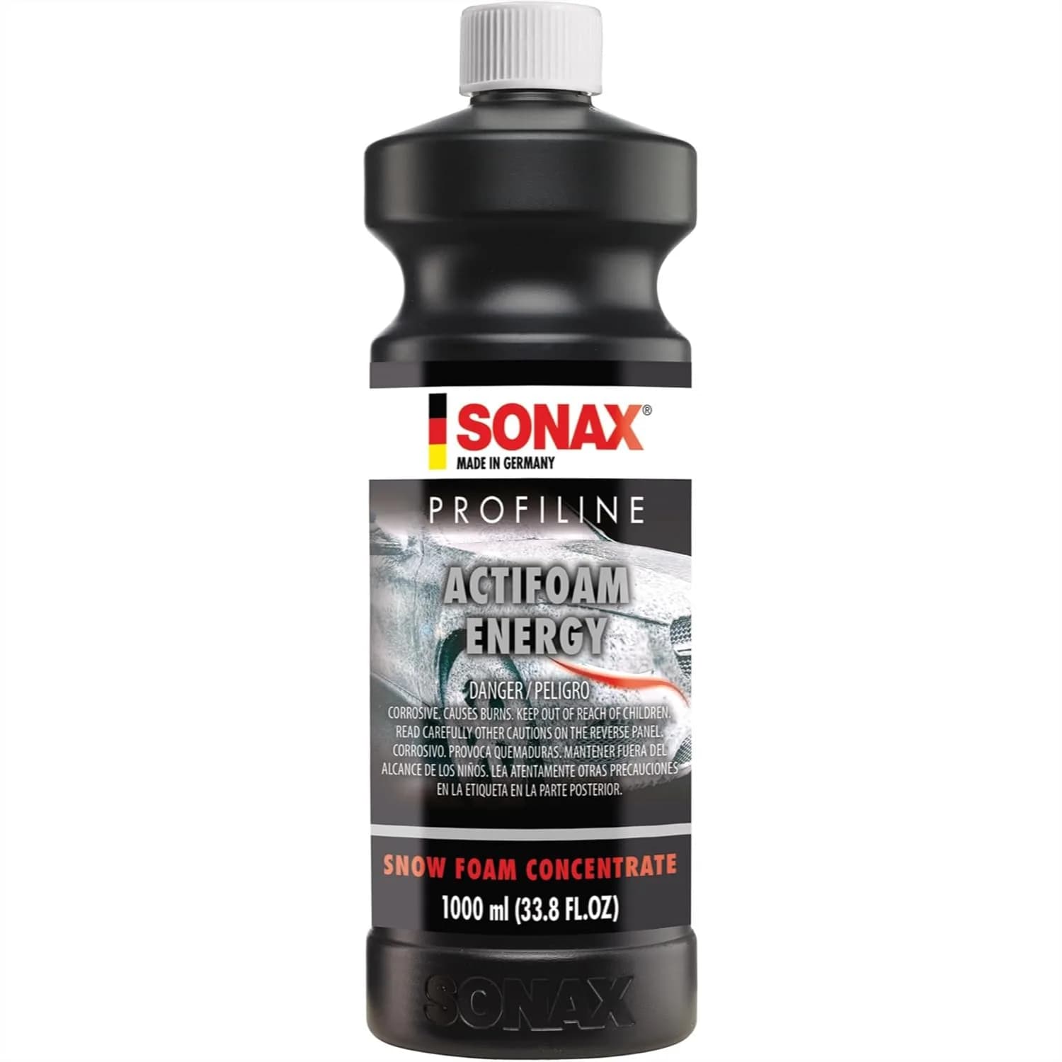 Shampoo per Auto ad Alta Schiuma, SONAX ActiFoam Energy, Potente Rimozione dello Sporco con Fragranza Fresca, Sicuro per Tutti i Tipi di Vernice, Cera e Sigillanti