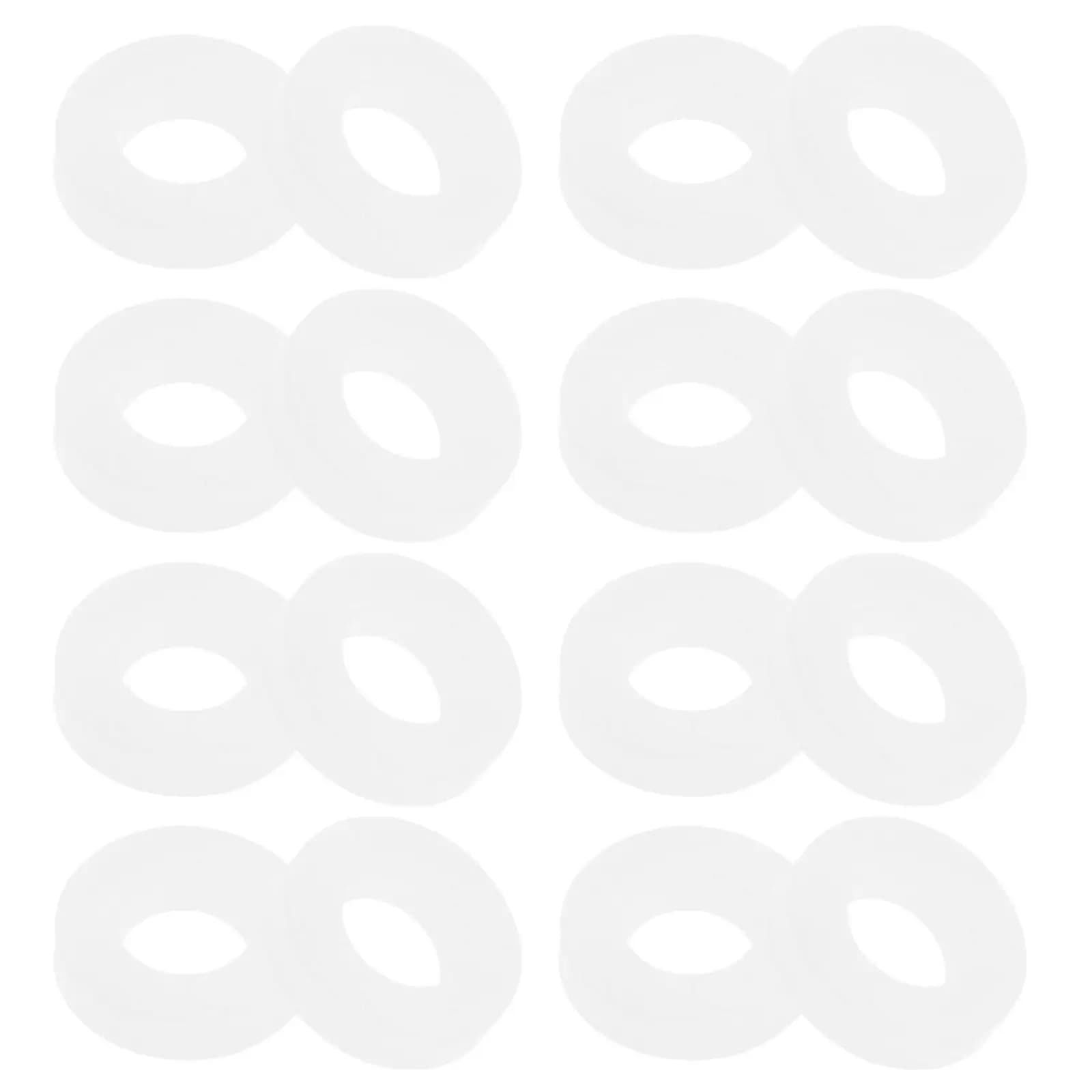 Set di 100 Distanziatori Bianchi, Rondelle e Guarnizioni in Plastica per Ricambi Tamburo Rullante, Cuscinetti Fonoassorbenti, Accessori per Batteria