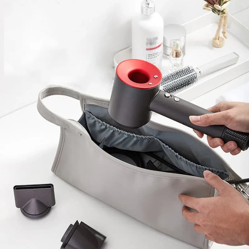 PU Portable hair dryer storage bag, hair dryer travel portable storage bag, curling iron and hair curler storage bag, 1 PC