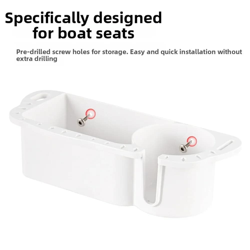 ABS Fishing Container Fishing Tackle Box Dual-row Drainage Holes Pre-drilled Screw Holes For Boat Deck Mounting