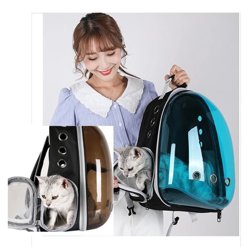 Nesitu Rosa Rosso Blu Nero Verde Trasparente Pieghevole Cani da compagnia Zaino da viaggio Borsa per gatti Borsa per animali da esterno Portatile M2025