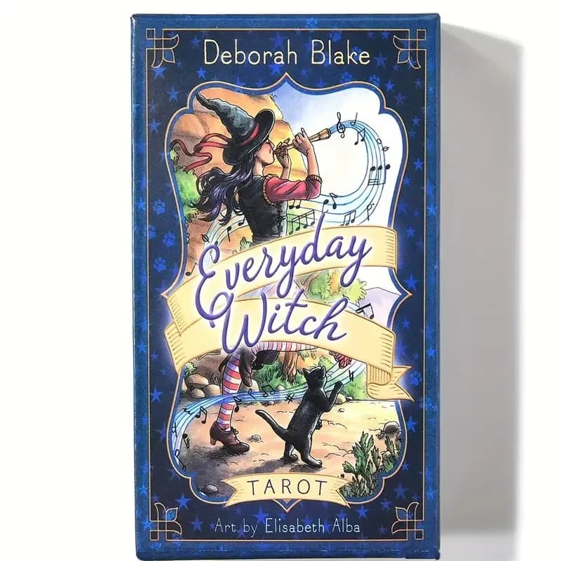 1 scatola di carte dei tarocchi Everyday Witch con guida - Set di 78 carte, gioco a tema stregoneria, pratico kit di tarocchi magici