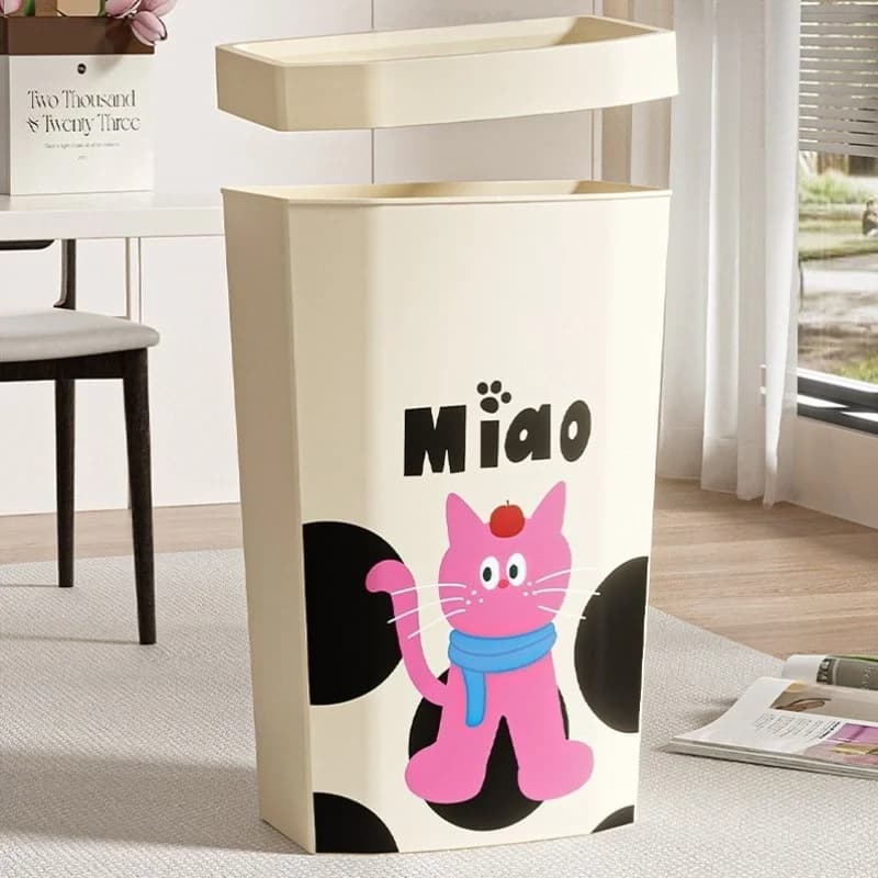 Cestino per Rifiuti Extra Grande da 100L per Cucina e Soggiorno, Uso Domestico, Cestino per Bagno in Materiale Durevole PP PET ABS