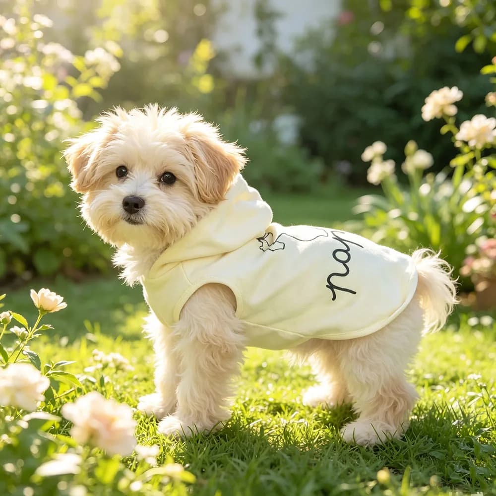 Back 26CM Double Layer Dog Hoodies Clothes Pet Clothes Coat Jacket Puppy Outfits Soft, Chihuahua, Warm