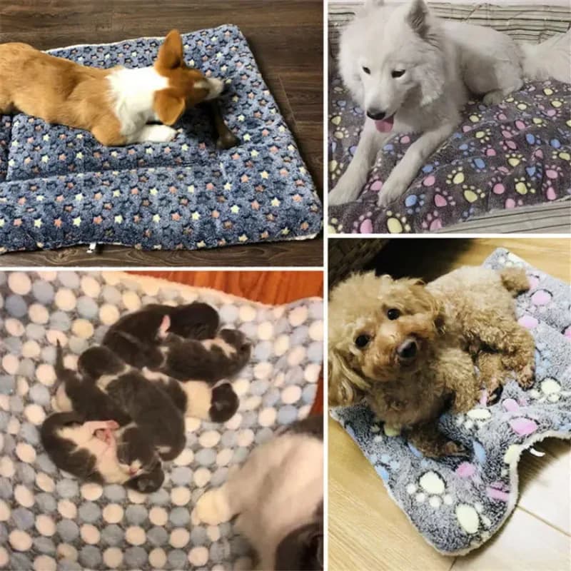 Tappetini Morbidi per Animali Domestici, Materassini in Peluche Corto per Cani e Gatti, Coperte Calde e Cuscini per Gattini, Accessori per Gatti
