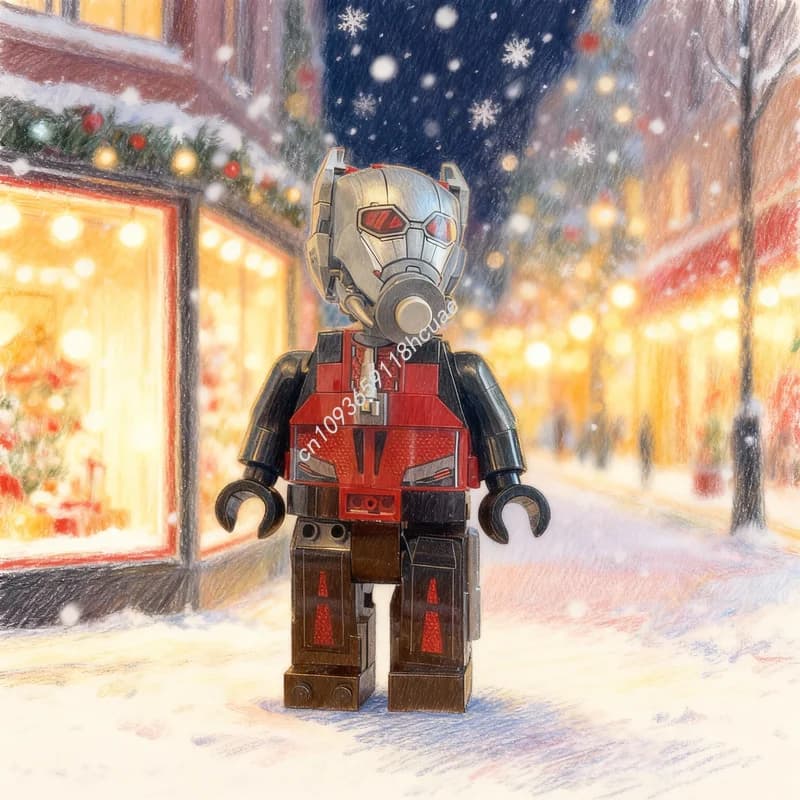 200 Pezzi MOC Ant-Man Brickfig Supereroi Marvel Avengers Modello di Blocchi da Costruzione Architettura Regalo di Natale Giocattolo per Bambini