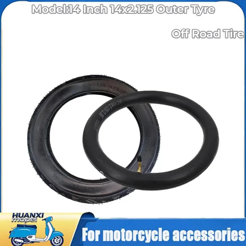 14 Inch 14x2.125 （57-253） Tyre Inner Tube 14 * 2.125 Tire for E-Bike Antiskid Electric Bicycle supermoto wheels