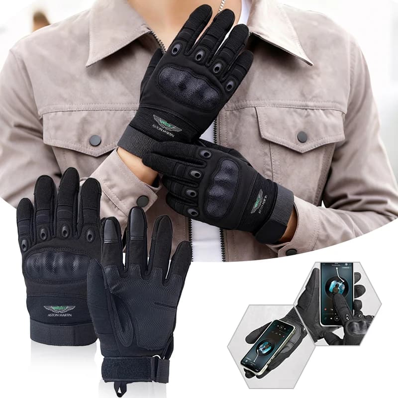 Winter Sports Riding And Mountaineerin Skiing For Aston Martin Logo Motorcycle Tactical Hunting Full Finger Gloves Accessory