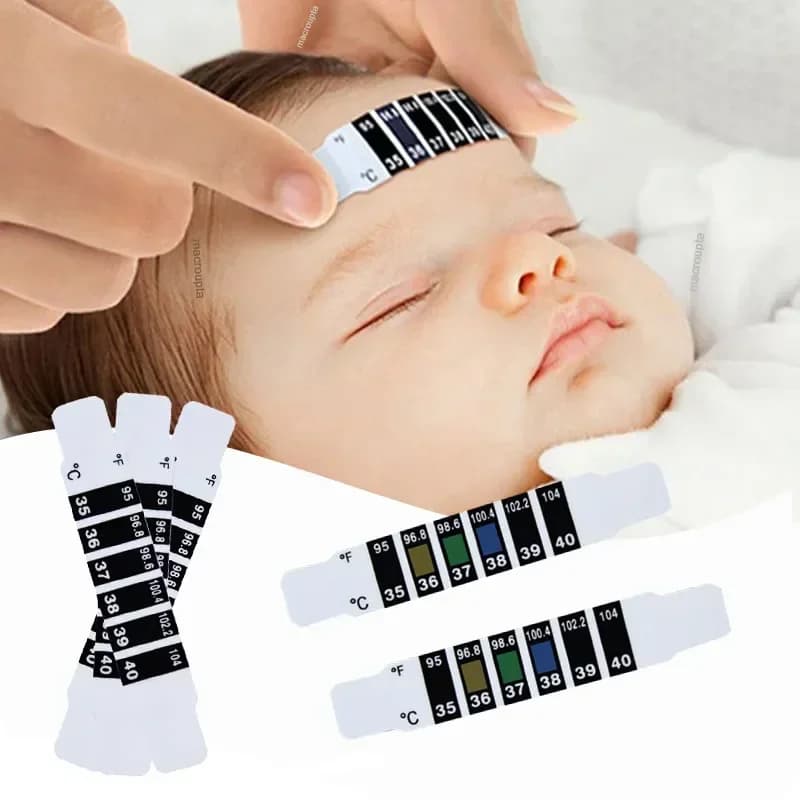 10/20 Pezzi Termometro Adesivo per Fronte, Termometro per Acqua e Latte, Termometro per Febbre, Adesivo per Misurazione Temperatura Corpo Bambino, Cura del Bambino