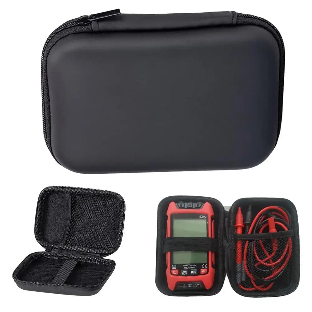 Multifunctional Storage Bag Shockproof Earphone Data Storage Bag EVA Protective Box Multimeter Carrying Bag Zipper Tool Bag
