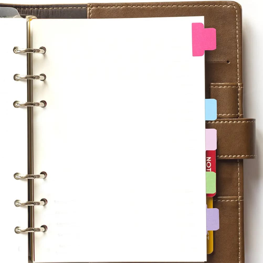 24 Segnalibri per Quaderni, Resistenti allo Strappo, Linguette Indice Colorate Scrivibili, Linguette per Annotazioni su Entrambi i Lati per Planner, Segnapagina Adesivi