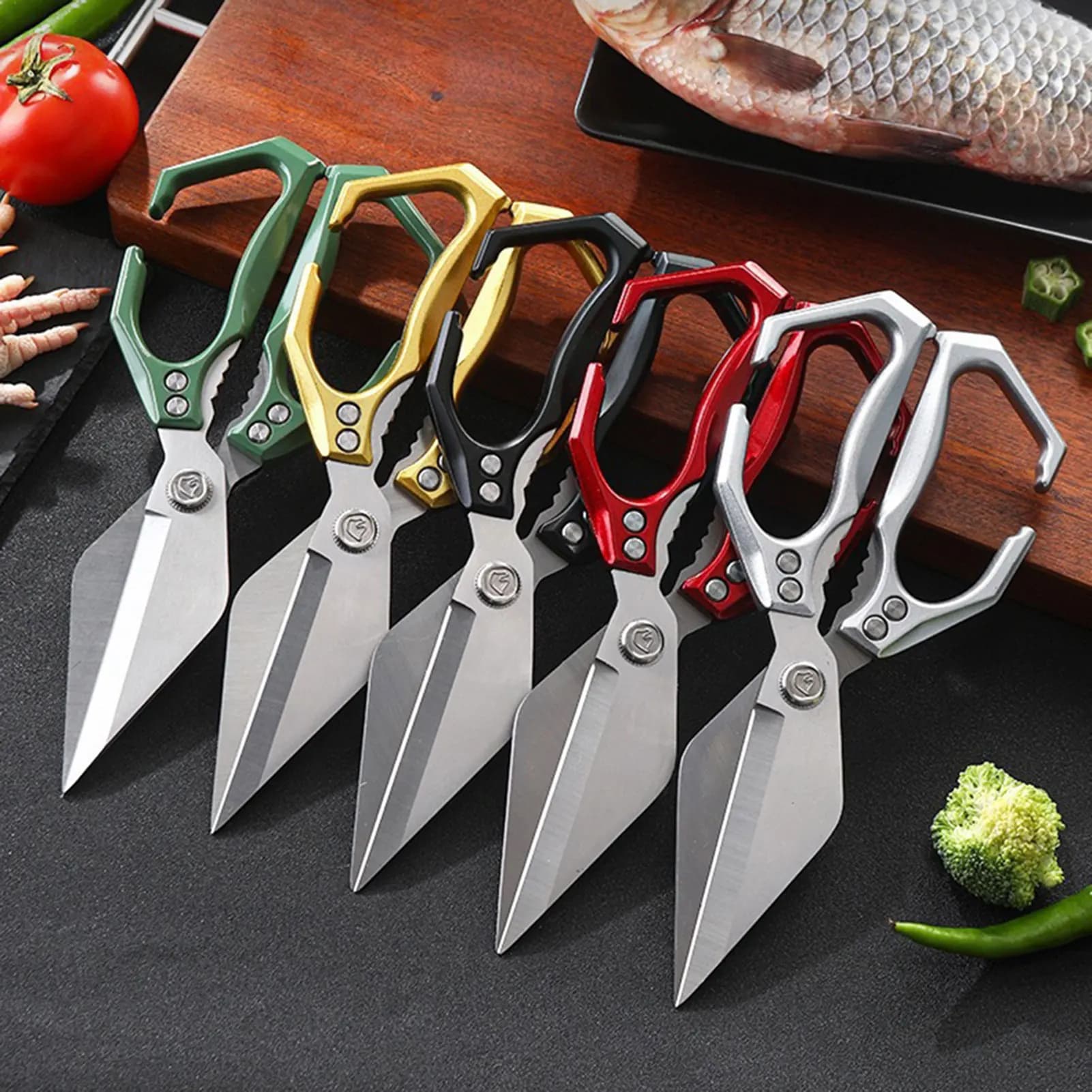 Scissors Ultra Sharpen Chicken Bone Cutter Poultry Cutting Chicken Meat Fish Stainless Steel Heavy-Duty Kitchen Scissors