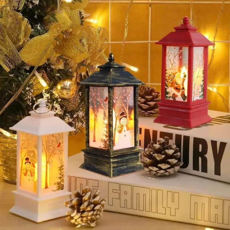 1pcs Christmas Wind Lamp Candle Table Lamp 12.5cm Small Night Lamp Elderly Snowman Christmas Decor Small Night Lamp Desktop Deco