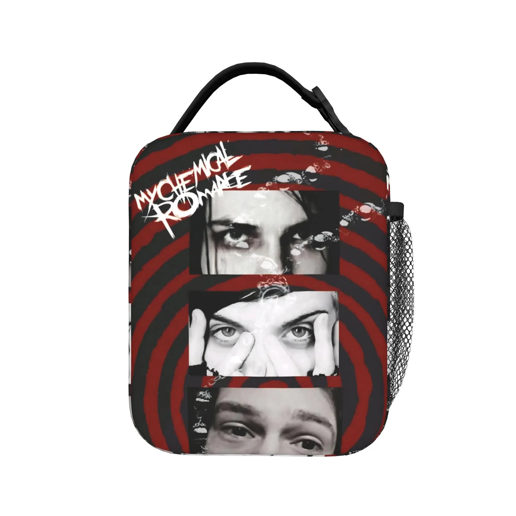 MCR My Chemical Romance Band Lunch Bag For Girl Boy Graphic Travel Lunch Box Kawaii Convenient Oxford Cooler Bag