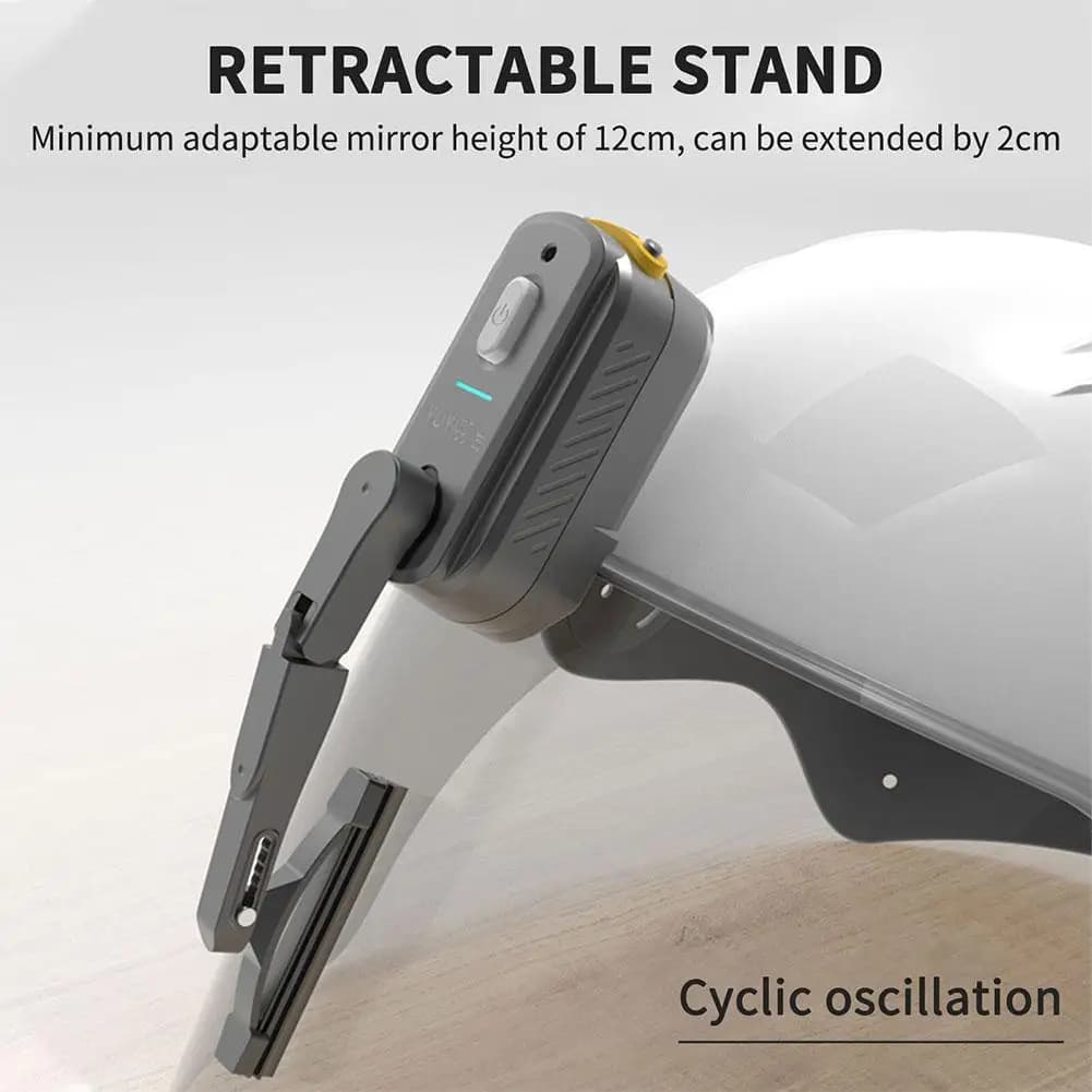 Casco moto ricaricabile Tergicristallo elettrico Casco universale Parabrezza Tergicristallo impermeabile Accessori Visiera W7U4