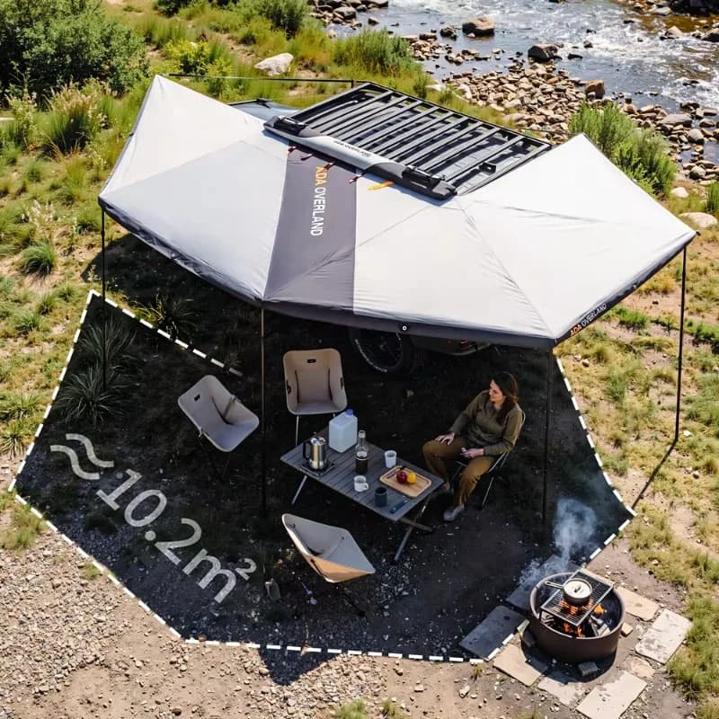 270 Degree Vehicle Awning, Free Standing Offroad Tent, Retractable Side Canopy, Waterproof Camping Shelter, for Overlanding Car
