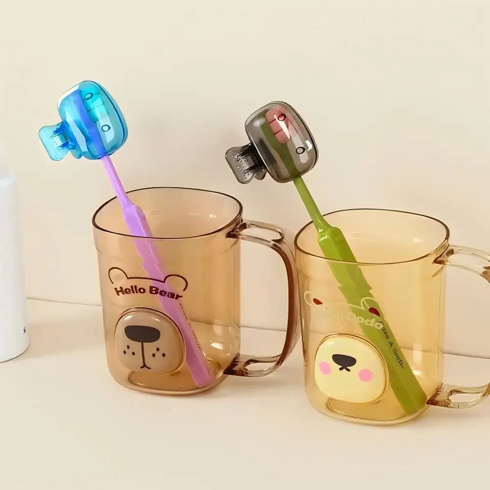 Protective cover for brush heads for handheld electric travel heads Plastic toothbrush covers for home