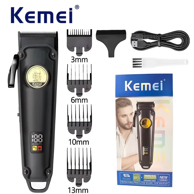 Kemei KM-2372 Lithium Battery Trimmer Adjustable Serial Bus Universal Rechargeable Cordless Trimmer Electric Men's Cutlery