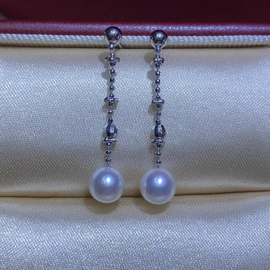 Wholesale S925 Sterling Silver Earrings Mounting Results Base Settings Mounting Parts 5-6 mm pearl accessory 5 pairs/lot